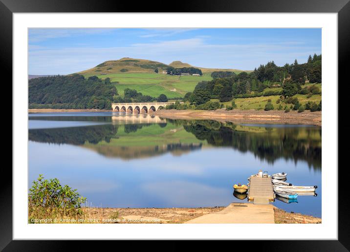 Ladybower Reservoir Framed Mounted Print by Andrew Ray