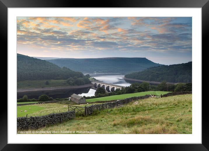 Ladybower Framed Mounted Print by Andrew Ray