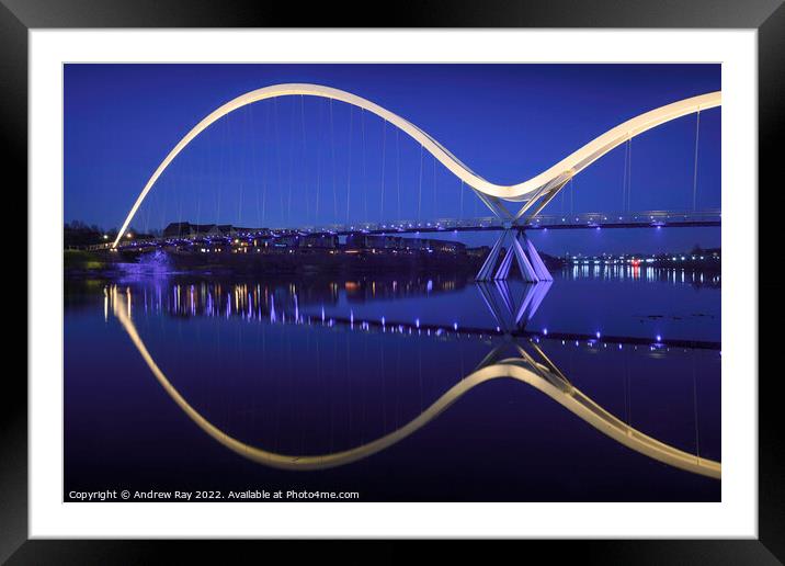 Infinity Bridge during twilight  Framed Mounted Print by Andrew Ray