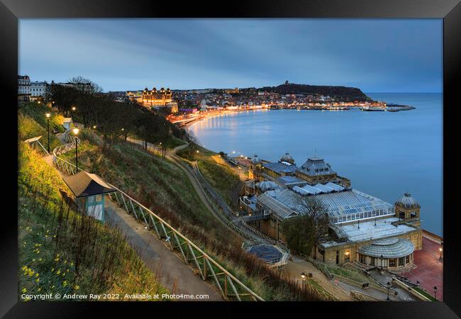 Scarborough twilight Framed Print by Andrew Ray