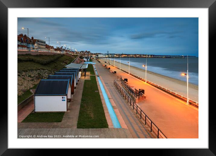 Twilight at Bridlington Framed Mounted Print by Andrew Ray