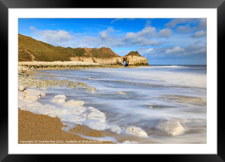 Thornwick Bay  Framed Mounted Print by Andrew Ray