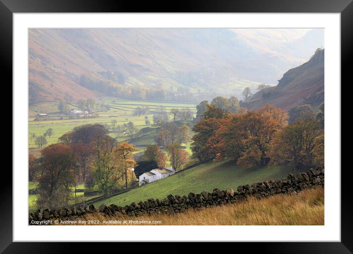 Autumn above St John’s in the Vale  Framed Mounted Print by Andrew Ray