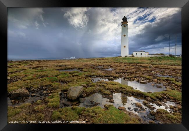 Stormy afternoon at Barns Ness Framed Print by Andrew Ray