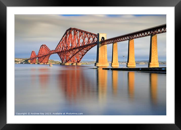 Morning at the Forth Bridge. (South Queensferry) Framed Mounted Print by Andrew Ray
