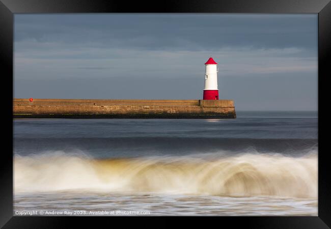 Incoming Wave (Berwick-upon-Tweed) Framed Print by Andrew Ray