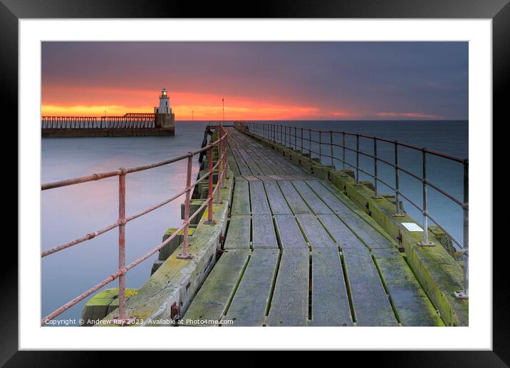 Blyth sunrise Framed Mounted Print by Andrew Ray