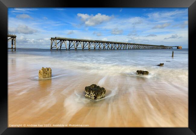 Towards Steetley Pier Framed Print by Andrew Ray