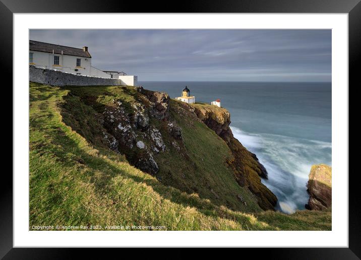 St Abb's Lighthouse Framed Mounted Print by Andrew Ray