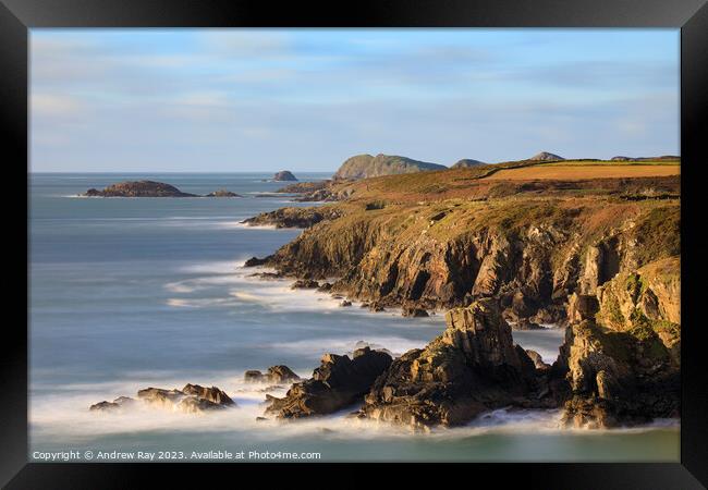 Coast at St Non's Framed Print by Andrew Ray