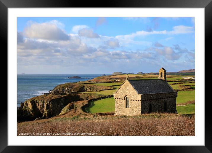 St Non's Chapel Framed Mounted Print by Andrew Ray