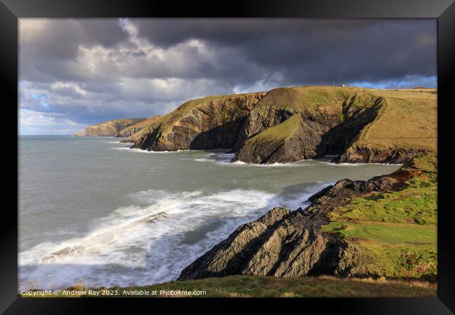 Ceibwr Bay Framed Print by Andrew Ray