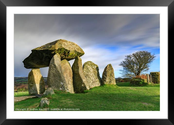 Pentre Ifan Burial Chamber  Framed Mounted Print by Andrew Ray