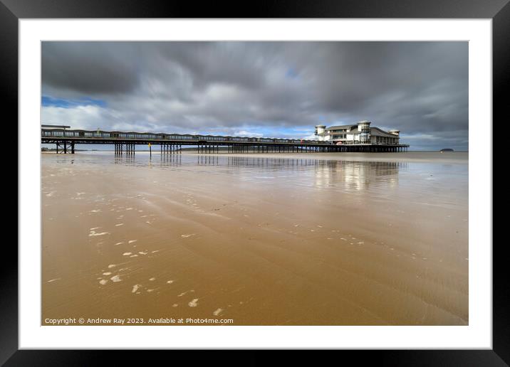 Towards Weston Pier Framed Mounted Print by Andrew Ray