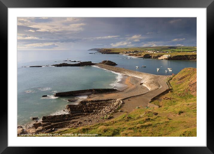Evening light at Bude  Framed Mounted Print by Andrew Ray