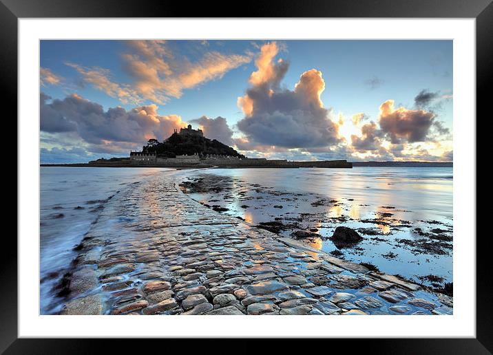 Causeway at Sunset (St Michael's Mount) Framed Mounted Print by Andrew Ray