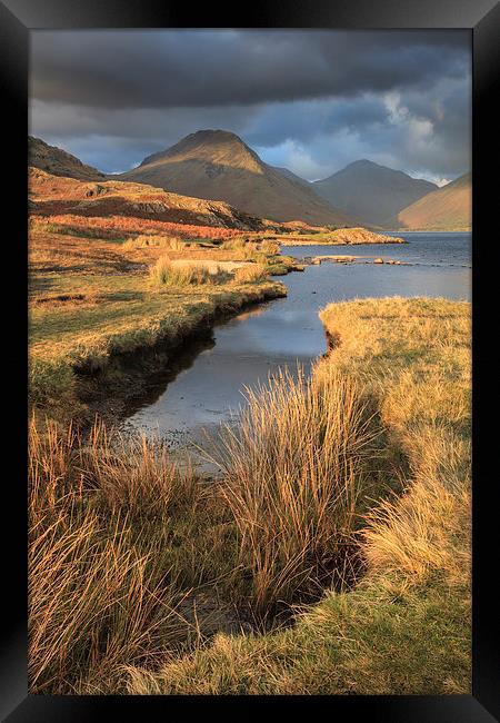 Evening Light (Wast Water)  Framed Print by Andrew Ray