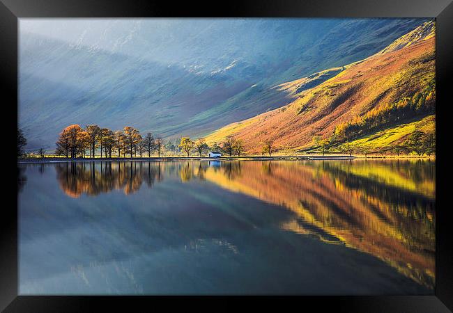 Shafts of Light (Buttermere) Framed Print by Andrew Ray