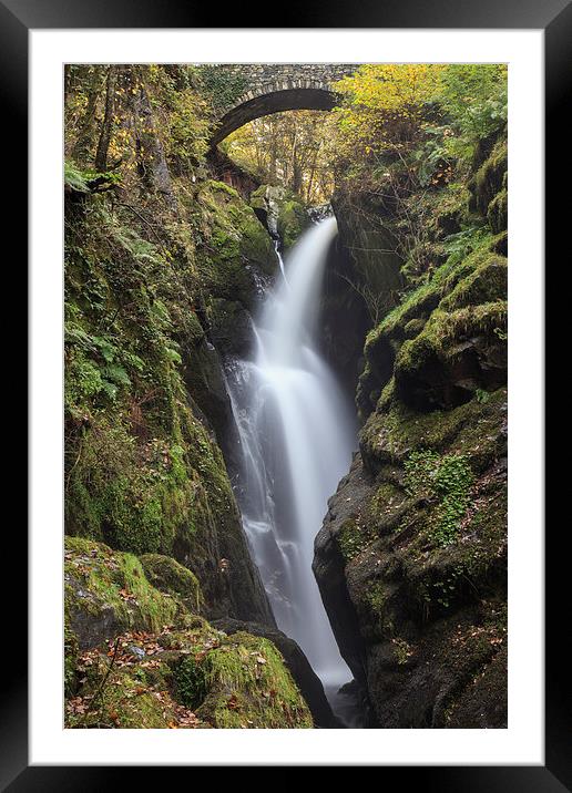 Aira Force Waterfall Framed Mounted Print by Andrew Ray