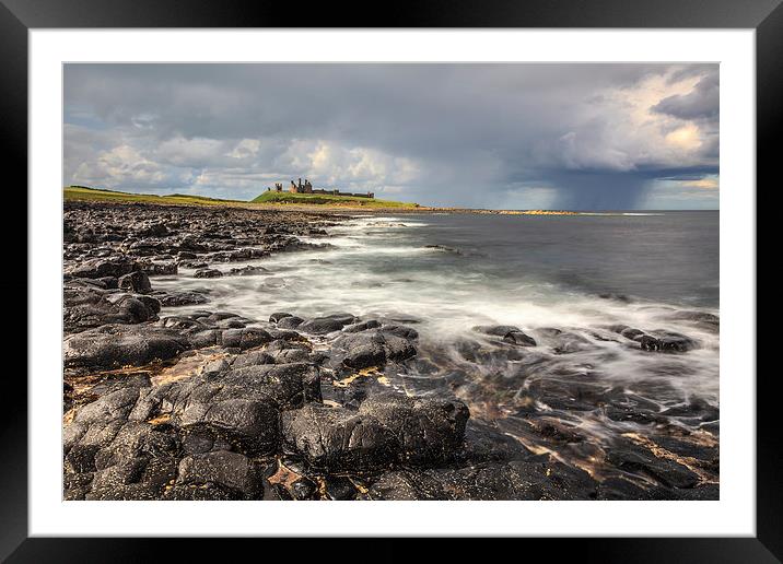 Approaching Storm at Dunstanburgh Framed Mounted Print by Andrew Ray