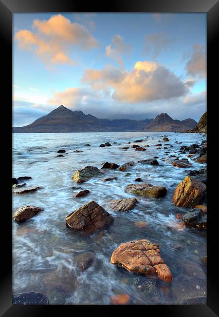 Clouds over the Black Cuillins Framed Print by Andrew Ray