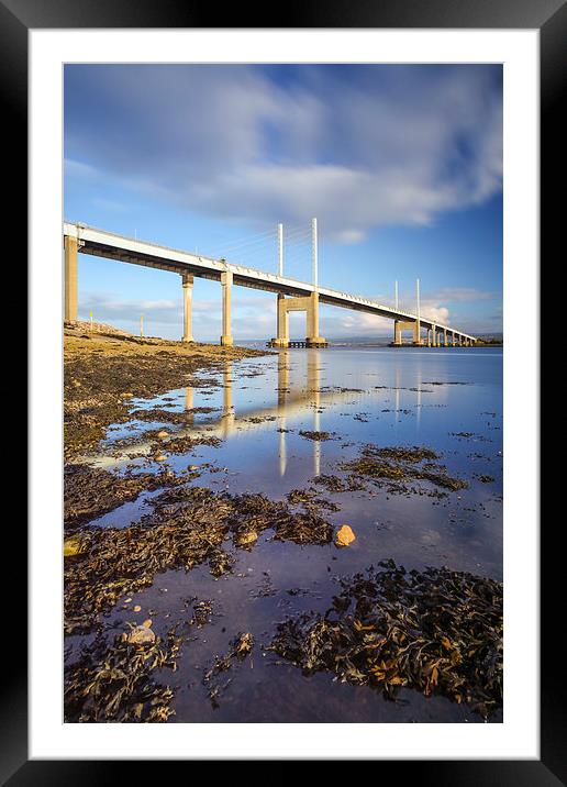 Kessock Bridge Reflections  Framed Mounted Print by Andrew Ray