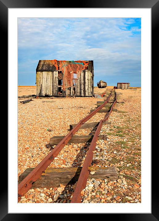 Old Rail Track (Dungeness) Framed Mounted Print by Andrew Ray