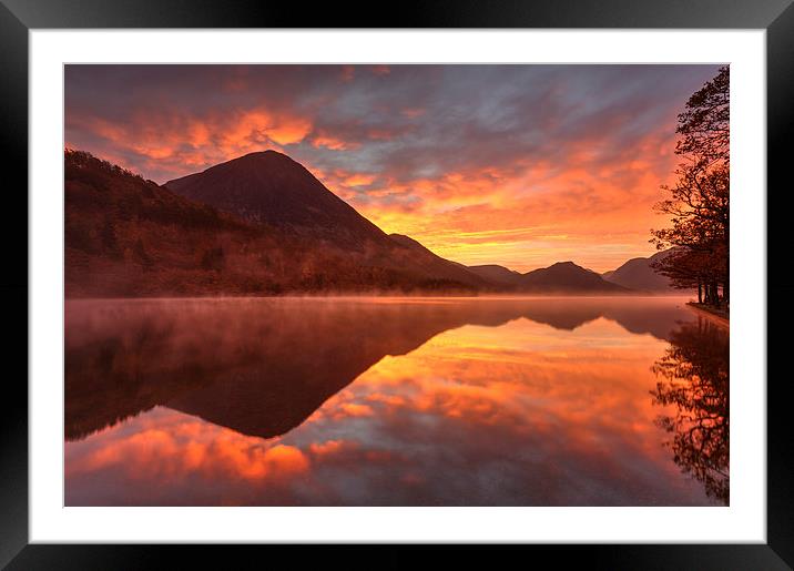Crummock Water Sunrise   Framed Mounted Print by Andrew Ray