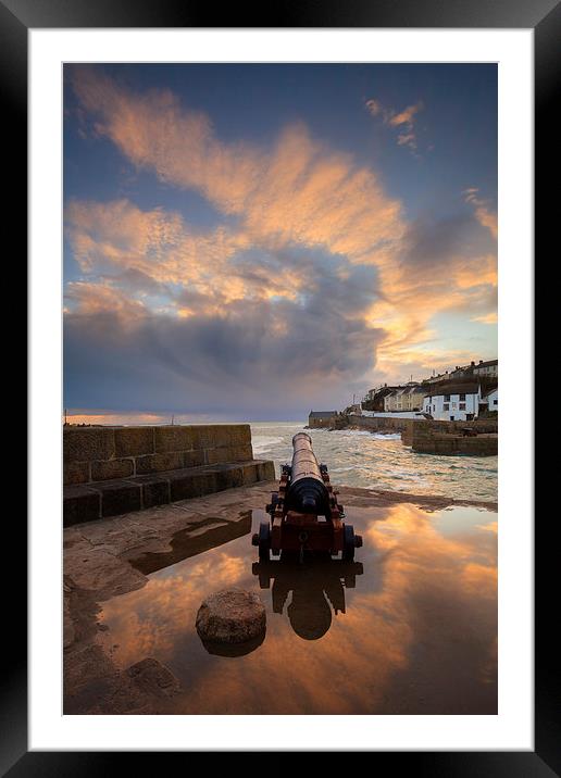 Porthleven reflections Framed Mounted Print by Andrew Ray