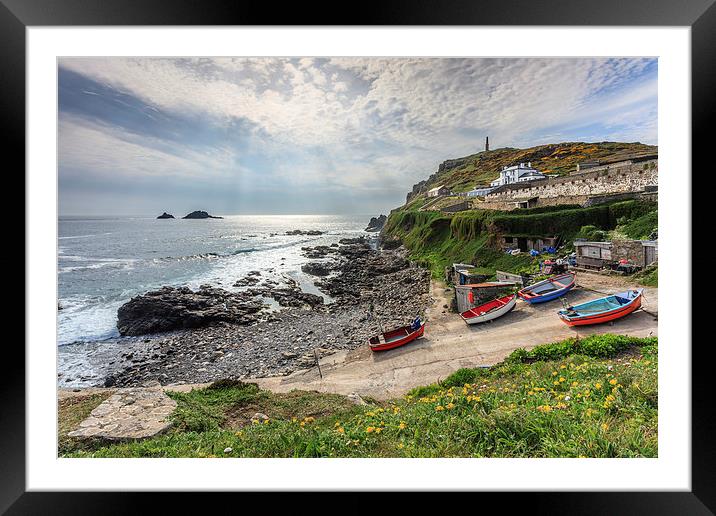 Cape Cornwall View Framed Mounted Print by Andrew Ray