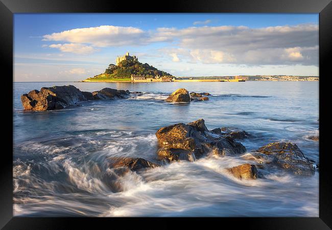 Morning Light at St Michael's Mount Framed Print by Andrew Ray