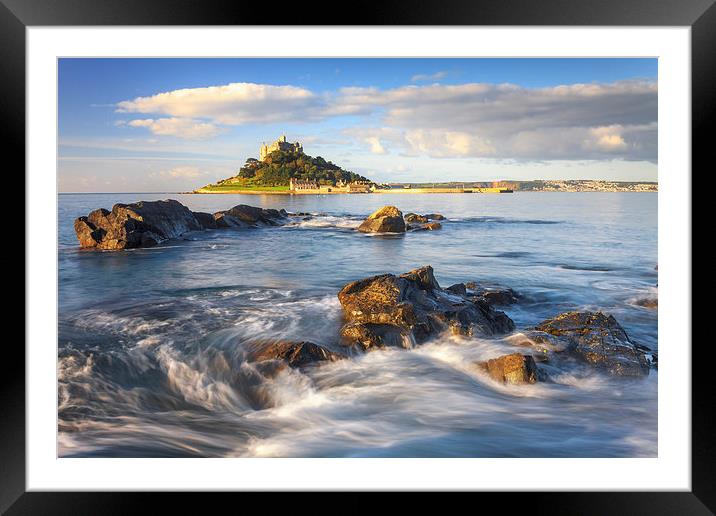 Morning Light at St Michael's Mount Framed Mounted Print by Andrew Ray