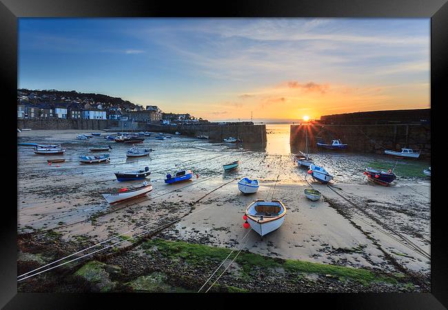 Mousehole Sunrise  Framed Print by Andrew Ray