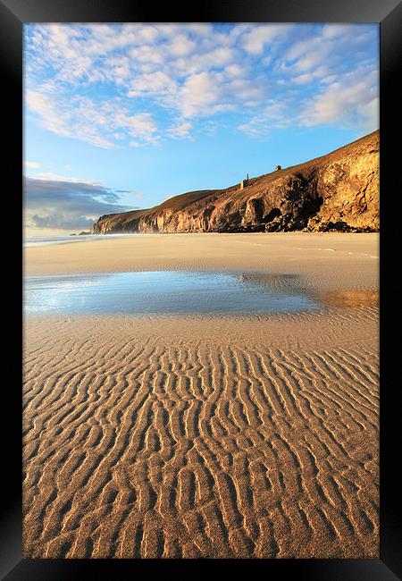 Low Tide (Chapel Porth) Framed Print by Andrew Ray