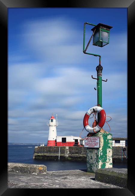 Newlyn Harbour Entrance Framed Print by Andrew Ray