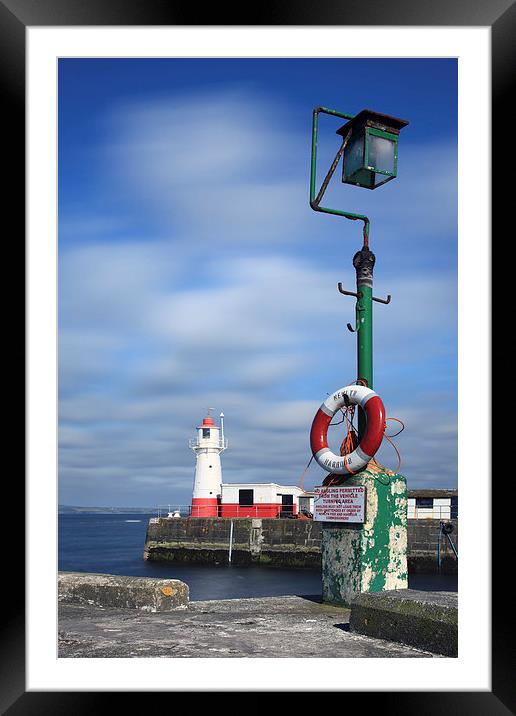 Newlyn Harbour Entrance Framed Mounted Print by Andrew Ray