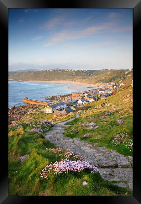 Coast Path to Sennen Framed Print by Andrew Ray