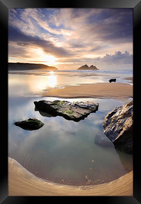 Setting Sun at Holywell Framed Print by Andrew Ray