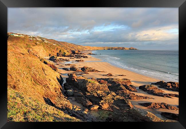 Whitsand Bay Beach Framed Print by Andrew Ray