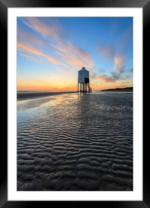 Sunset at Burnham-on-Sea  Framed Mounted Print by Andrew Ray