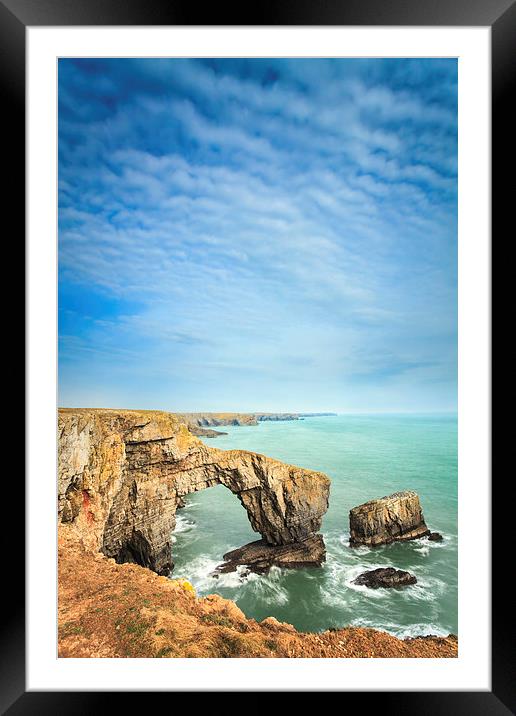 The Green Arch of Wales Framed Mounted Print by Andrew Ray