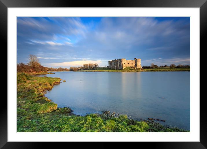 Late Light at Carew Castle Framed Mounted Print by Andrew Ray