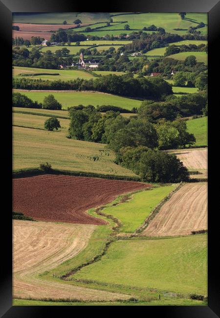 Field Patterns at High Cliff Framed Print by Andrew Ray