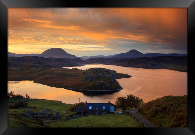 Above Loch Inchard Framed Print by Andrew Ray