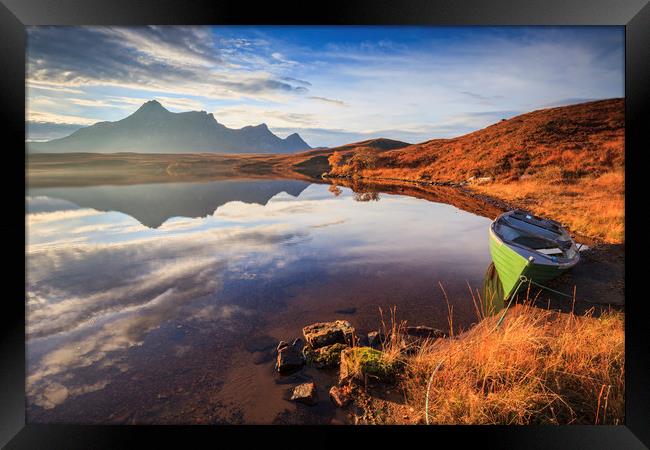 Boat on Loch Hakel Framed Print by Andrew Ray