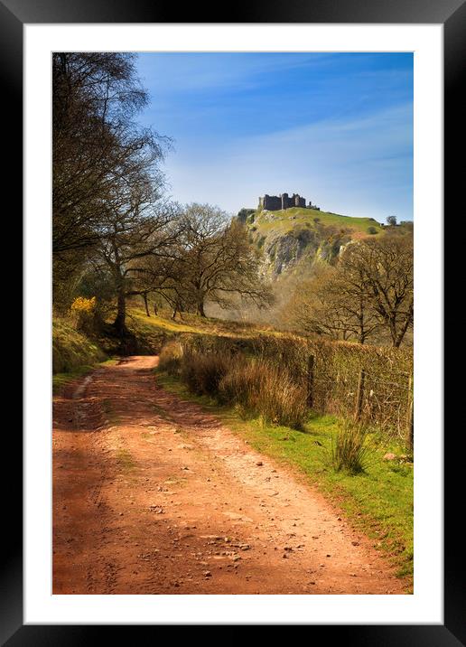 Track to Carreg Cennen Castle Framed Mounted Print by Andrew Ray