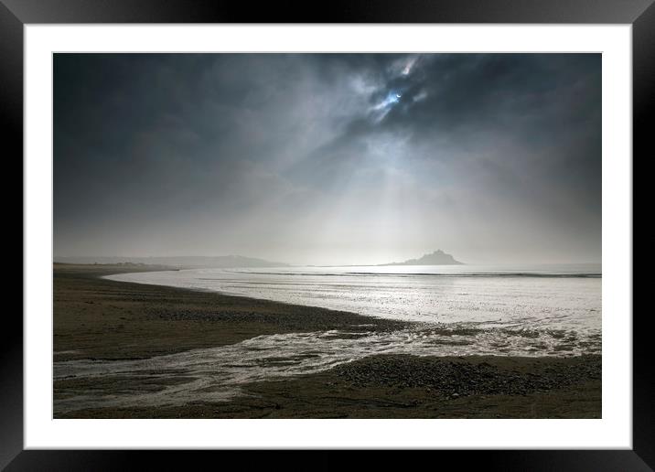 Partial Eclipse (St Michael's Mount) Framed Mounted Print by Andrew Ray