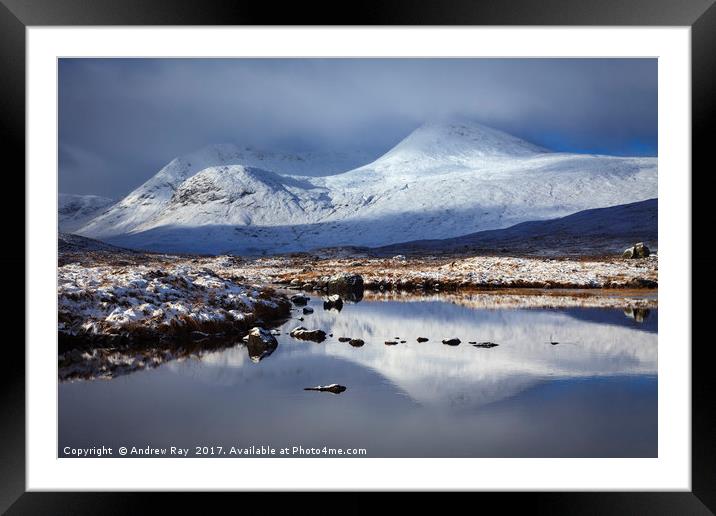Black Mount Reflections Framed Mounted Print by Andrew Ray