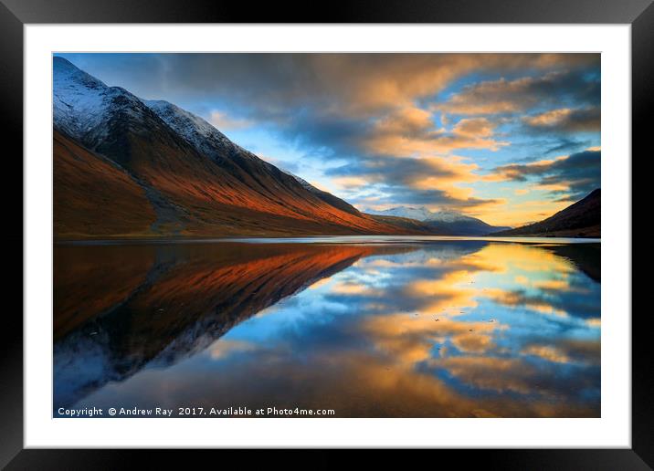 Late Light at Loch Etive Framed Mounted Print by Andrew Ray