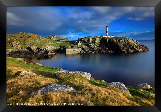 Scalpay Lighthouse Framed Print by Andrew Ray